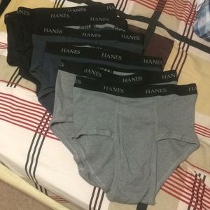 Hanes underwear briefs black gray medium 6